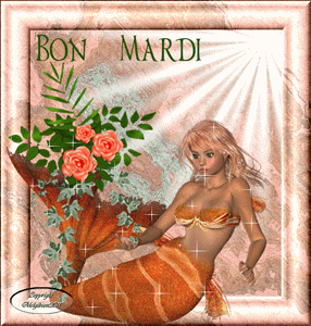 Gif animé Bon mardi sirène